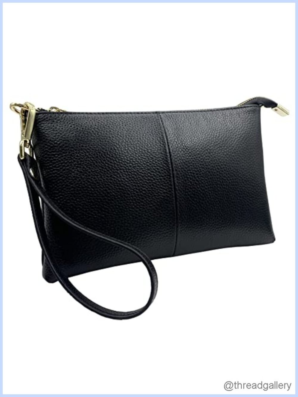 Genuine Leather Wristlet Wallet Clutch Crossbody Phone Bag